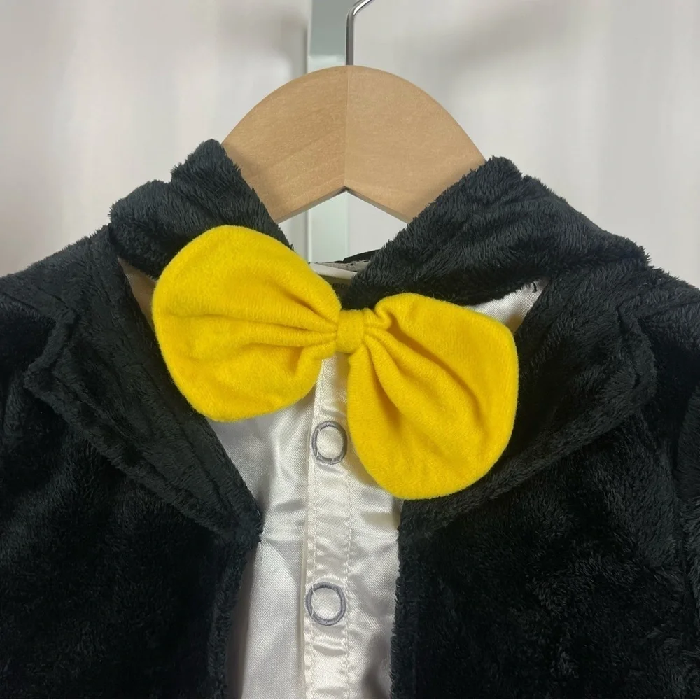 Disney Mickey Mouse 3-6 Months Fleece Velour Hooded Costume Suit Warm Cartoon